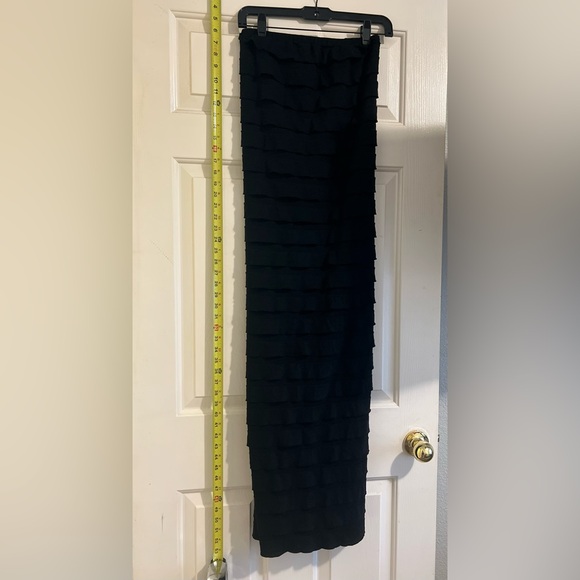 Extra Long Union of Angels Chic Black Ruffled Maxi Skirt - Picture 8 of 8